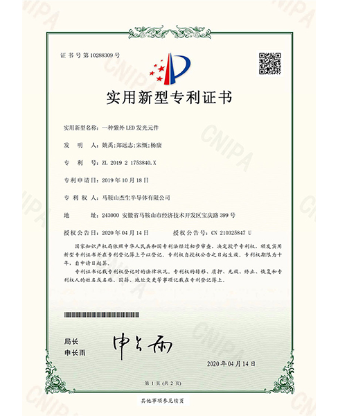 徐州电子专利证书2